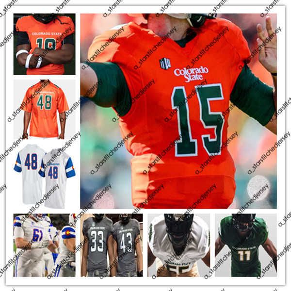 American College Football Wear Camisetas de fútbol de Colorado State College Clay Millen A'Jon Vivens Avery Morrow Jaylen Thomas Tory Horton Ty McCullouch Melquan Stova