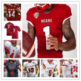 Vêtements de football universitaire américain, maillot de Football personnalisé MIAMI (OH) REDHAWKS Ncaa, Brett Gabbert Keyon Mozee Jack Sorenson Ivan Pace Jr.