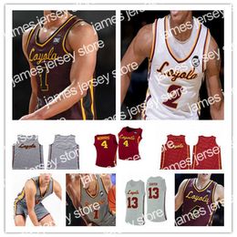 American College Football Portez des maillots de basket-ball collégial personnalisé Loyola Chicago Ramblers Lucas Williamson Ryan Schwieger Braden Norris Aher Uguak Kennedy Chris K