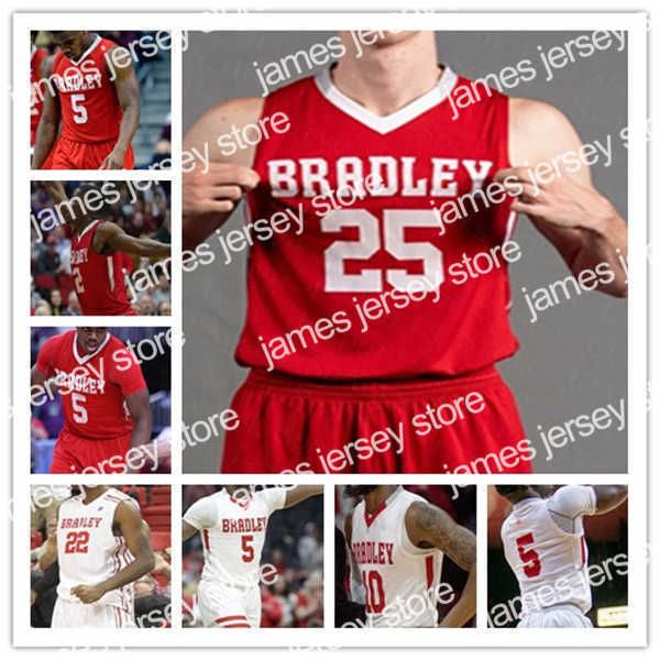 American College Football Wear Custom College Bradley Braves Basketball Jersey Darrell Brown Nate Kennell Ari Boya Danya Kingsby Elijah Childs Ville Tahvanainen S