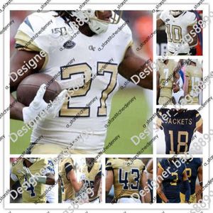 American College Football Wear Custom Mens College Football Georgia Tech Jersey Jeff Sims Jalen Camp Marquez Ezzard Dontae Smith Zamari Walton Avery Showell Mason