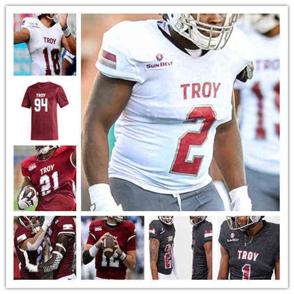 Ropa de fútbol americano universitario personalizada Troy Trojan College Football Jersey Taylor Powell Kimani Vidal Tez Johnson Reggie Todd Jabre Barber Lu