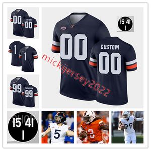 American College Football Wear Custom Virginia Cavaliers voetbalshirt genaaid Shawn Moore Matt Schaub Bob Davis Tiki Barber John Papit Ray Savage Bryce Perkins