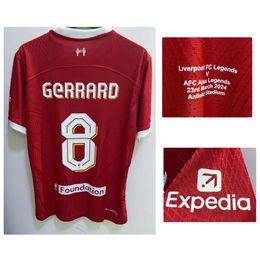 American College Football Wear Legends Torres Gerrard Maillot Anfield Stadium avec tout le sponsor de jersey de football Patch Badge