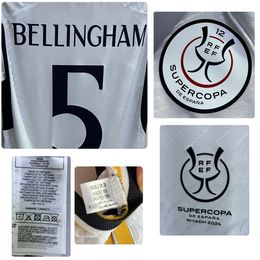 American College Football Wear Match Worn Player Issue 2024 Supercopa Final Rodrygo Vini Jr Bellingham Modric Valverde Maillot Nombre personalizado Número Jersey deportivo