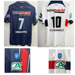 American College Football Wear Match Worn Player Numéro 2024 coupé de France Maillot Zaïre Emery Asensio Kolo Muani Dembele Ramos French League Cup Maillot Jersey