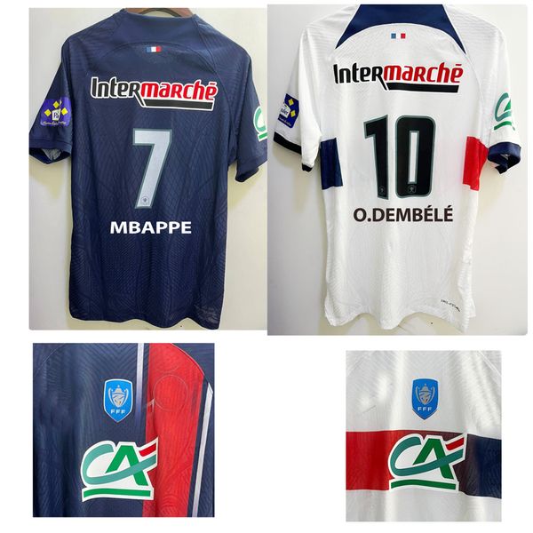 American College Football Wear Match Worn Player Numéro 2024 coupé de France Maillot Zaïre Emery Asensio Kolo Muani Dembele Ramos French League Cup Maillot Jersey