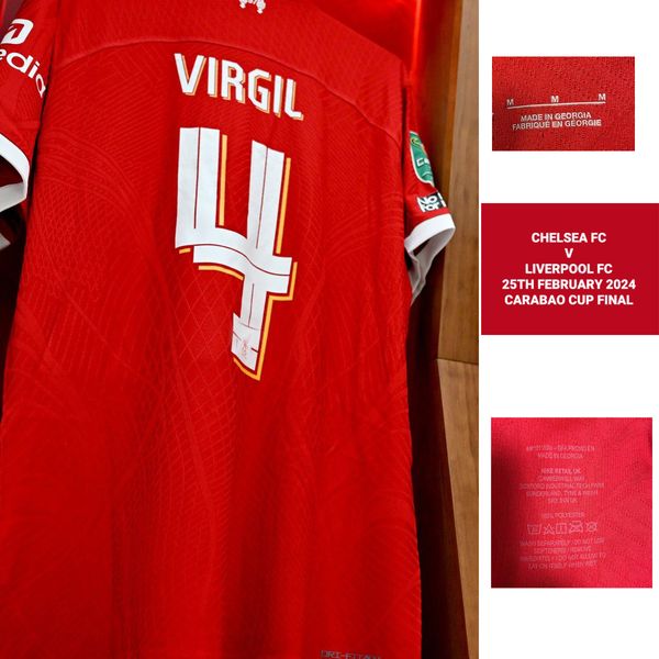 American College Football Wear Match Joueur Porté Numéro 2024 Carabao Cup Final Jersey VIRGIL Luis Diaz Szoboszlai M.SALAH DRAWIN ENDO Maillot Jersey