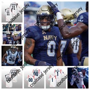 American College Football Wear Mens Custom Stitched Navy Midshipmen Football 44 Colin Ramos 9 Taylor Robinson 55 Nazir Rogers jordon Sanders