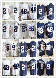 American College Football Wear Heren Saquon Barkley Penn State Nittany Lions voetbalshirt gestikt 9 Trace Mcsorley 2 Marcus Allen 11 Abdul Carter Jerseys