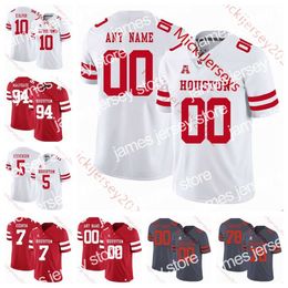 American College Football Wear Mens Youth Custom College Houston Cougars Football 24 Malik Robinson 6 Jayce Rogers 52 Ken Savanah 83 Peyton Sawyer 79 Tevin Shaw 21 Sta