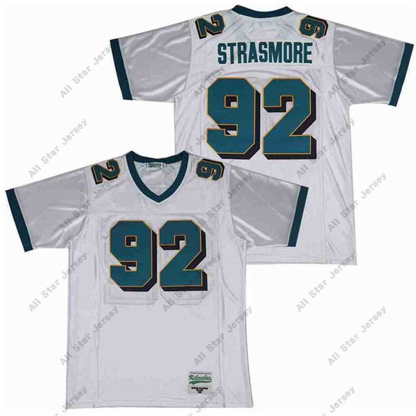 American College Football Wear Miami Ballers TV Show Rock Moive 92 Spencer Strasmore Football Jersey Hommes Respirant Extérieur Couleur Blanche Broderie Et Couture Top Quali