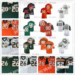 American College Football Wear Miami Hurricanes NCAA College 96 Jonathan Ford Jerseys 7 Al Blades Jr. 22 Cameron 62 Jarrid Williams 8 Dee Wiggins 55 Shaquille Quarter