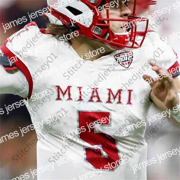 American College Football Wear Miami RedHawks Football Jersey NCAA College Jaylon Bester Brett Gabbert Ben Roethlisberger Kameron Butler Ivan Pace Jr.Jalen Walke