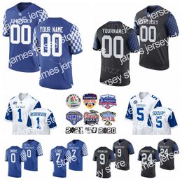 American College Football Wear NCAA Football Kentucky Wildcats College 6 Dane Key Jersey 9 Tayvion Robinson 13 JJ Weaver 5 DeAndre Square 80 Brenden Bates 29 LaVell Wr