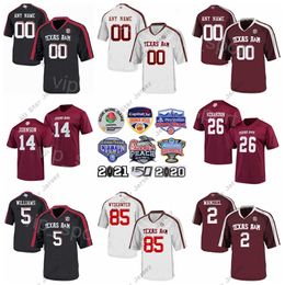 American College Football Wear NCAA Football A M Texas Aggies College 1 Evan Stewart Jersey 20 Jardin Gilbert 45 Edgerrin Cooper 8 Yulkeith Brown 34 LJ Johnson Jr 14 Max Max