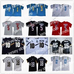 American College Football Wear Maillot de football NCAA 5 Patrick Mahomes II 15 Drew Brees 10 McKenzie Milton 18 Shaquem Griffin 1 Soso Jamabo 3 Josh Rosen 17 Christian Pab