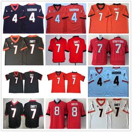American College Football Wear NCAA Georgia Bulldog Football Jersey 4 Mecole Hardman 7 Andre Swift 8 AJ Green 3 Todd Gurley II Maillot cousu pour homme Taille S-XXXL