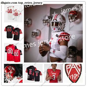 American College Football Wear NCAA Utah voetbalshirt voor heren 53 Shuhei Mitsumoto 77 Bamidele Olaseni 10 R.J. Hubert 22 Ty Jor dan