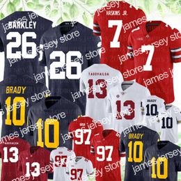 American College Football Wear NCAA Ohio State Buckeyes # 7 Dwayne Haskins Jr. # 97 Bosa Jersey Penn State Nittany Lions 26 Saquon Barkley 13 Tua Tagovailoa Maillots