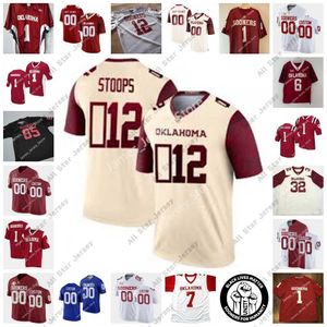 American College Football Wear NCAA Oklahoma OU College Jersey de fútbol cosido 11 Dillon Gabriel 95 Isaiah Thomas Drake Stoops Pat Fields Tre Brown Brendan Radley