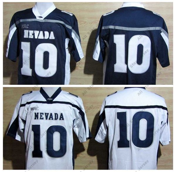 American College Football Wear NCAA Vintage Nevada Wolf Pack College Football Jerseys Colin Kaepernick 10 Hombres Azul marino Cosido Camisetas de fútbol Personalizar S-XXXL