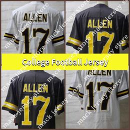 American College Football Wear NCAA Wyoming Football Josh Allen Brown Blanc Jersey Café Université Hommes Uniformes Stitcehd College Hommes