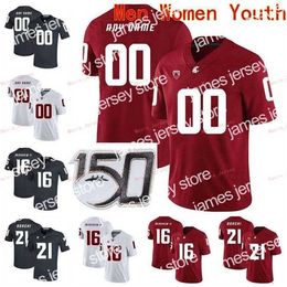 American College Football Wear Nik1 Cosido personalizado 11 Drew Bledsoe 12 Dezmon Patmon 15 Gunner Cruz 16 Deon McIntosh Washington State Cougars Hombres Mujeres Jóvenes Jersey