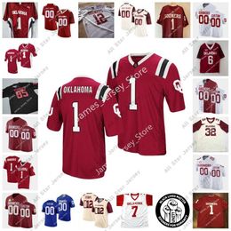 American College Football Wear Oklahoma OU College Stitched Football Jersey 14 Charleston Rambo 56 Creed Humphrey 20 Robert Barnes Dashaun White Jeremiah Criddell