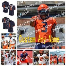 Ropa de fútbol americano universitario Thr Camisetas universitarias de la NCAA Illinois Fighting Illini 1 Bush Isaiah Williams Justice 10 Sidney 11 Jeff George 12 Matt Robinson Pie personalizado