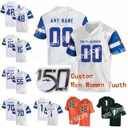 American College Football Wear Thr NCAA College Jerseys Colorado State 70 Weston Richburg 81 Olabisi Johnson 82 Rashard Higgins 85 Trey Mcbride Stit de football personnalisé