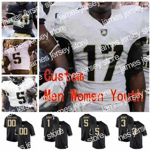 American College Football Wear Thr NCAA College Jerseys Army Black Knights 61 Joe Steffy 7 Jaylon McClinton 8 Kelvin Hopkins Jr. 82 Alejandro Villanueva Football personnalisé