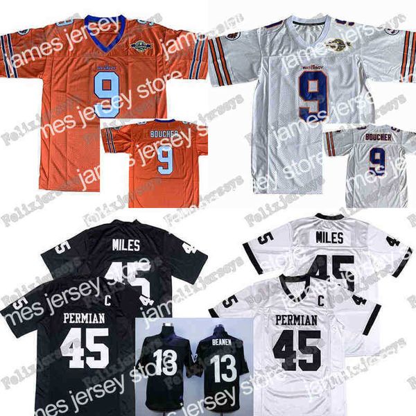 American College Football Wear Thr The Waterboy Movie Adam Sandler 9 Bobby Boucher Boobie Miles 45 Permian High School Friday Night Lights 13 Willie Beame Jersey 34 Bo