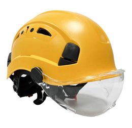 Casco de seguridad de la construcción estadounidense con gafas de visor transpirables abdominales hard hombe ansi trabaja industrial protección rescate7583803
