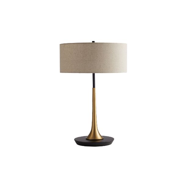 American Design Table Lampe Luxury Luxury Ficul Fabric Shade Desk Lamp 36 cm Largeur 55 cm Hauteur pour l'hôtel Home salon chambre à coucher de chambre à coucher de chambre à coucher.