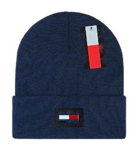 Chapeaux de créateurs américains de luxe TOMM Jeans Bonnet Hommes Hiver Unisexe Chapeau tricoté Gorros Bonnet Skull Caps Chapeaux en tricot Casquette de sport classique Femmes Casual Bonnets d'extérieur A7