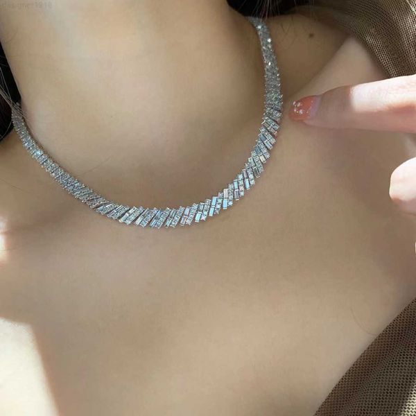 Conjuntos de collar de diamantes americanos Joyas de lujo Real Gold 18k Pure Custom Natural Pendants
