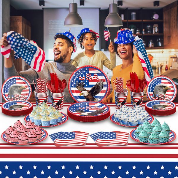 American Eagle Independence Day Party Table Varelle Factory Wholesale Wholesale Paper Paper Paper Paper Tissue Tissue Forcestor Decoration