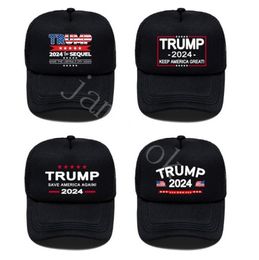 Amerikaanse verkiezingshoed Donald Trump 2024 Baseball caps Men Hip Hop Cap Ademvol Mesh Sun Hoeden DE292