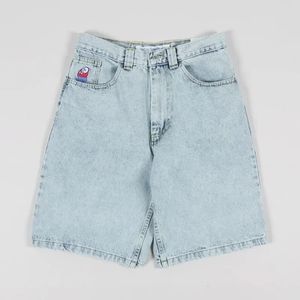 American Fashion Joker Summer Denim Shorts Men Women Y2K Street Vintage Punk Casual Pant Unisex Straight Loose Jeans 240409
