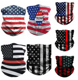 Drapeau américain 3D Masque numérique Masque Magic Cycling foulard Multtifonctionnel Magic Headwear Turban Fashion Riding Collar Party Masks6366455