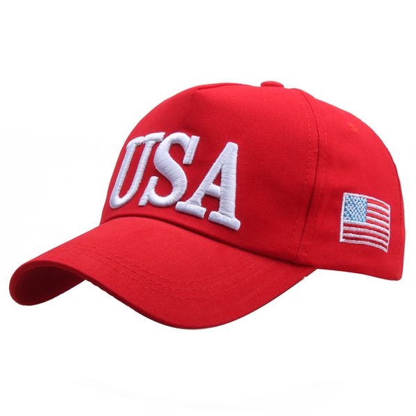 Sombrero de béisbol de la bandera estadounidense Sombreros ajustables de EE. UU. Trump Gorra bordada con visera 3 colores