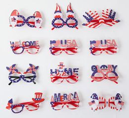 Lunettes de soleil drapeau américain, lunettes de soleil de fête ic des états-unis, lunettes de vacances pour accessoires de fêtes, nombreux styles4858744