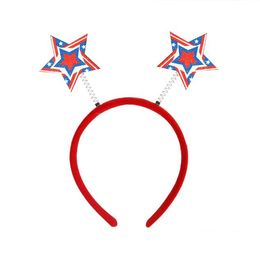 American Flag Hairband Hair Hair Sticks 2024 New Party Ornement Independence Day Patriotic Hair Sticks Adult Child Hair Accessoires
