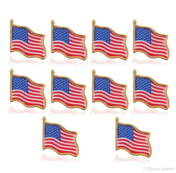 American Flag Lapel Pin United States USA Hat Tie Tack Badge épingles mini broches pour sacs à vêtements Decoration6121500