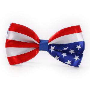 American Flag Patriotic Fourth of Juillet Holiday Holiday Necktie ou Bow Tie USA Flag Bowtie Set OU Coldie Set3226