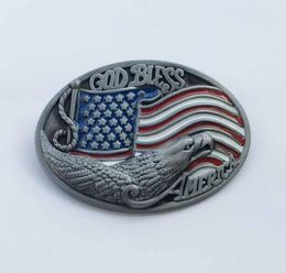 Amerikaanse vlag Silver Eagle heren riemgesp SWBY705 geschikt voor 4 cm brede klikriem met doorlopende voorraad7669045