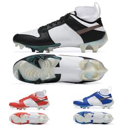 Taco de fútbol americano VAP0R Edge DNUK Panda Zapatos de fútbol americano DZ4890-001 Botas de fútbol blancas y negras