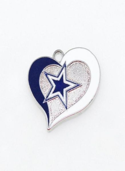 American Football Heart Dangle Charms Cowboy y otros equipos Estilo de bricolaje de bricolaje Collar Pendientes Accesorios de joyería372921017295