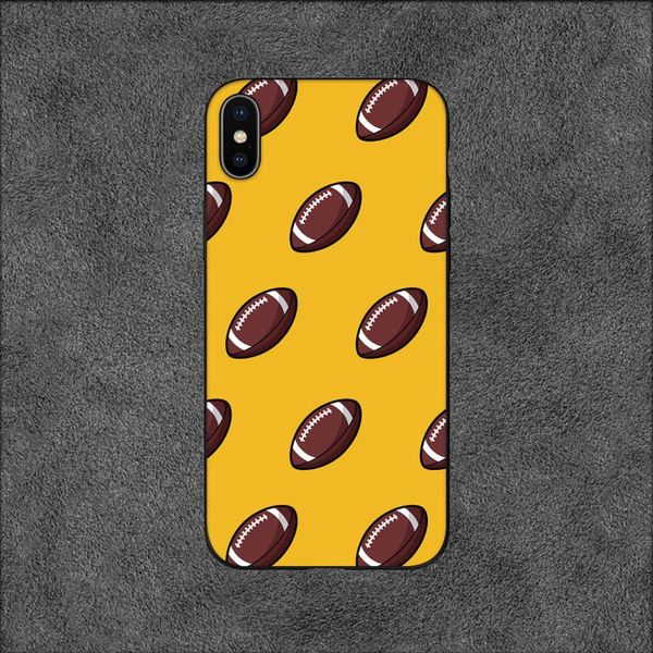 Case de téléphone de football américain pour iPhone 11 12 Mini 13 14 Pro Xs Max x 8 7 6s Plus SE XR Shell